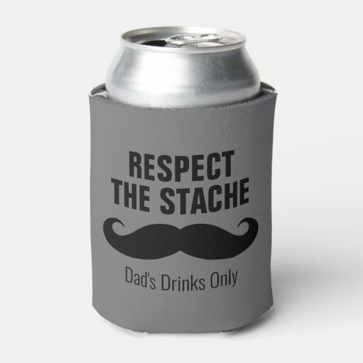 Rafraîchisseur Pour Canette Respectez la stache drôle peut cool cadeau pour le (Can devant)