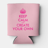 Rafraîchisseur Pour Canette Restez calme et créez votre propre - Rose (Devant)