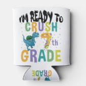 Rafraîchisseur Pour Canette Retour à l'école Je suis prêt à écraser Dino de 7e (Dos)