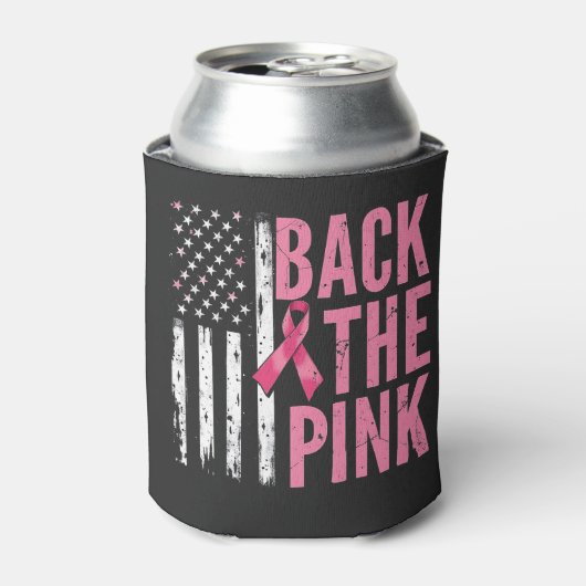 Rafraîchisseur Pour Canette Retour Mois de sensibilisation au cancer du sein r (Can devant)