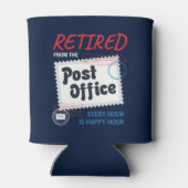 Rafraîchisseur Pour Canette Retraité Mailman Postal Worker Retraite Marine Blu (Dos)