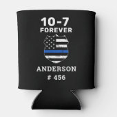 Rafraîchisseur Pour Canette Retraite policière 10-7 Personnaliser l'applicatio (Dos)