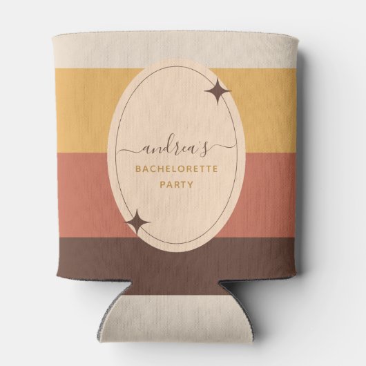 Rafraîchisseur Pour Canette Rétro années 60 70 Fête de Fiançailles Rayée Groov (Dos)