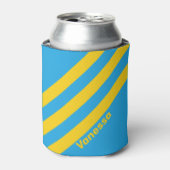 Rafraîchisseur Pour Canette Rétro Aqua Reef Trois bandes avec nom (Can devant)