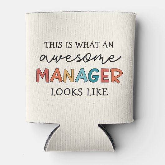 Rafraîchisseur Pour Canette Retro Awesome Manager Funny (Devant)