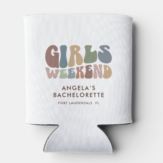 Rafraîchisseur Pour Canette Retro Bachelorette Filles Week-end Mariée (Dos)
