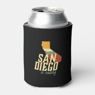 Rafraîchisseur Pour Canette Rétro carte vintage de ville de San Diego la