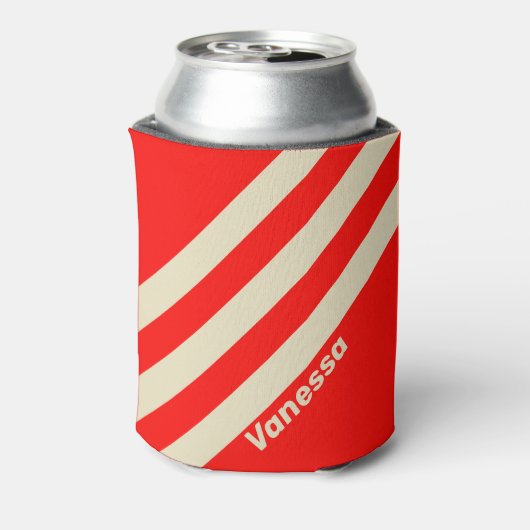 Rafraîchisseur Pour Canette Rétro Cherry Trois bandes avec nom (Can Dos)