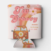 Rafraîchisseur Pour Canette Retro deux Super Daisy Flower fête d'anniversaire (Dos)