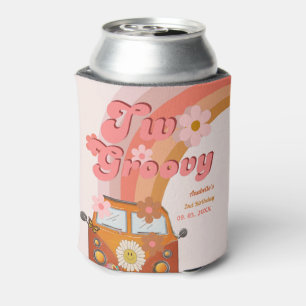 Rafraîchisseur Pour Canette Retro deux Super Daisy Flower fête d'anniversaire