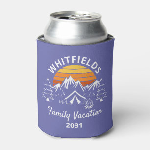 Rafraîchisseur Pour Canette Retro Famille Camping vacances Nom personnalisé