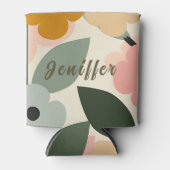 Rafraîchisseur Pour Canette Retro Girl Camo Militaire Monogramme moderne (Devant)