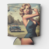 Rafraîchisseur Pour Canette Retro Golf Girl (Devant)