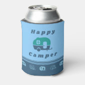 Rafraîchisseur Pour Canette Retro Happy Camper Can Cooler en bleu et Turquoise (Can Dos)