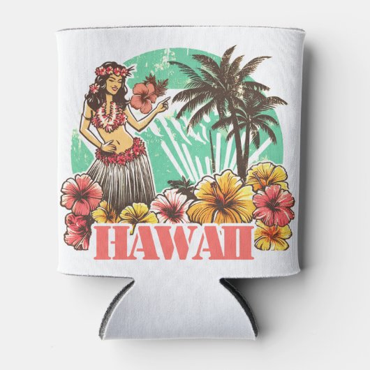 Rafraîchisseur Pour Canette Retro Hawaii (Devant)