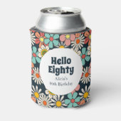 Rafraîchisseur Pour Canette Retro Hippie Super Fleur Bonjour Quatre-Vingt Anni (Can Dos)