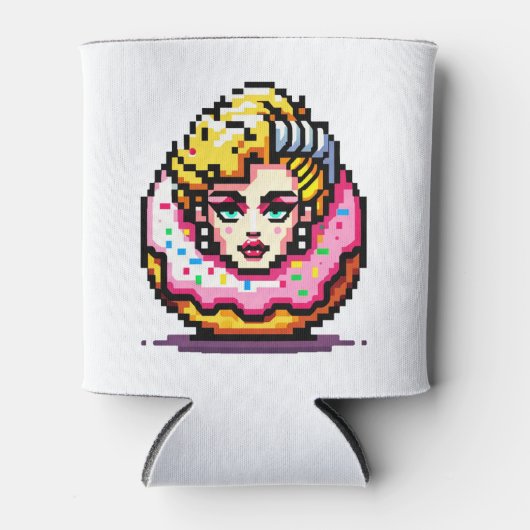 Rafraîchisseur Pour Canette Retro Hollywood Icon - Pixel Art Pop Culture (Devant)