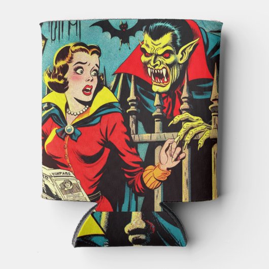 Rafraîchisseur Pour Canette Retro Horror Vampire Comics (Devant)