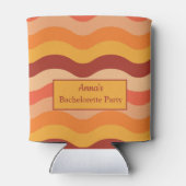 Rafraîchisseur Pour Canette Retro les années 70 Super Abstraite Waves Bachelor (Dos)