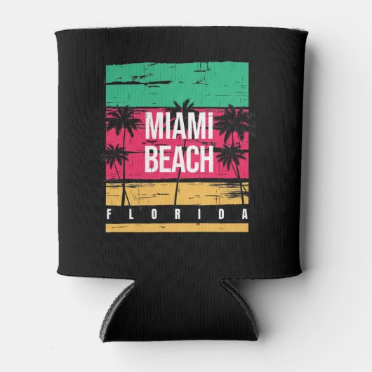 Rafraîchisseur Pour Canette Retro Miami Florida Beach Souvenir (Devant)
