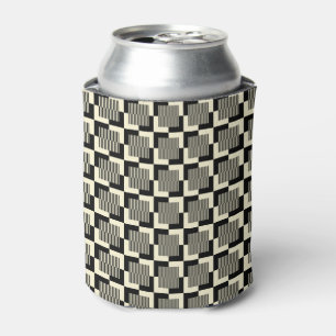 Rafraîchisseur Pour Canette Rétro motif noir et bronzage