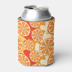 Rafraîchisseur Pour Canette Rétro motif orange d'agrume