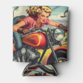 Rafraîchisseur Pour Canette Retro Motorcicle Pin up (Devant)