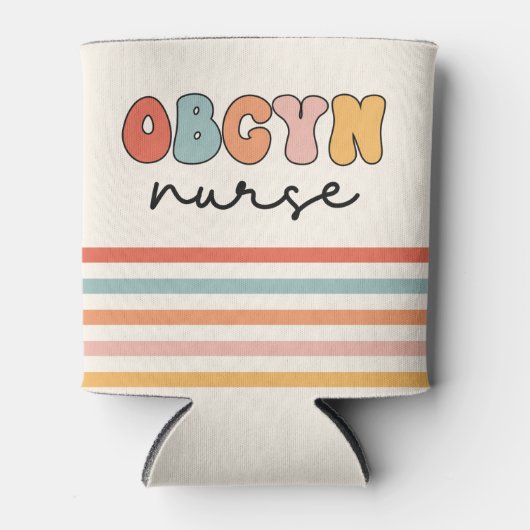 Rafraîchisseur Pour Canette Retro OBGYN Nurse (Devant)