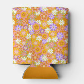 Rafraîchisseur Pour Canette Retro Orange Violet Floral Personnalisé Shower de (Dos)