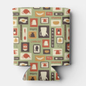 Rafraîchisseur Pour Canette Rétro pattern with kitchen dishes for breakfast (Dos)