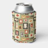 Rafraîchisseur Pour Canette Rétro pattern with kitchen dishes for breakfast (Can Dos)