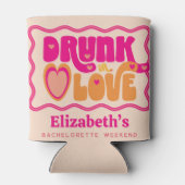 Rafraîchisseur Pour Canette Retro Peach Amoureuse Soirée de Bachelorette (Dos)