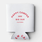 Rafraîchisseur Pour Canette Rétro Red Happy Camper Crest Camp Crew (Dos)