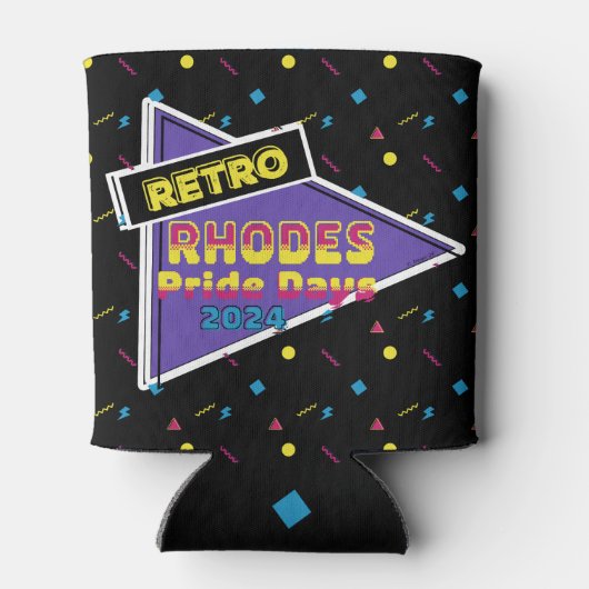 Rafraîchisseur Pour Canette Retro Rhodes Pride Days 2024 peut refroidir (Dos)