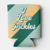 Rafraîchisseur Pour Canette Retro Striped Funny I Love Pickles Bière Peut refr (Dos)