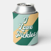 Rafraîchisseur Pour Canette Retro Striped Funny I Love Pickles Bière Peut refr (Can Dos)