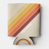 Rafraîchisseur Pour Canette Retro Stripes with Name (Devant)