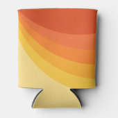 Rafraîchisseur Pour Canette Retro style jaune et orange rayons de soleil desig (Devant)