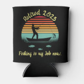 Rafraîchisseur Pour Canette Retro Sun Funny Pêche Retraite (Devant)