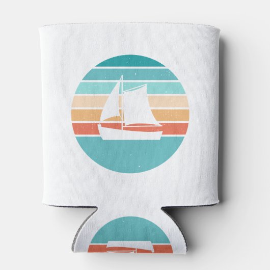 Rafraîchisseur Pour Canette Retro Sunset Effet Perdu + Voilier (Dos)