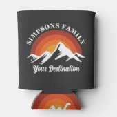 Rafraîchisseur Pour Canette Retro Sunset Personnalisé Famille Vacances Groupe (Dos)
