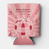 Rafraîchisseur Pour Canette Retro Super Wave Disco Ball Musical Rose Anniversa (Devant)