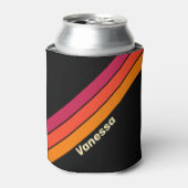 Rafraîchisseur Pour Canette Retro VHS Stripes with Name (Can devant)