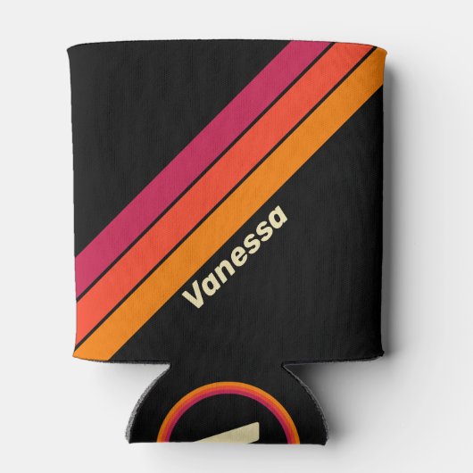 Rafraîchisseur Pour Canette Retro VHS Stripes with Name (Dos)