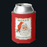 Rafraîchisseur Pour Canette Rétro Vintage Jolly Santa Claus de Christmas<br><div class="desc">Une boîte de refroidissement avec une photo festive rétro. Le vieux Père Noël Jolly avec ses joues rousses et son sourire chaleureux et amical. Un peu de nostalgie de l'ancienne école pour les vieux temps,  cette image rappelle les souvenirs des célébrations du passé de Noël.</div>