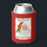Rafraîchisseur Pour Canette Rétro Vintage Jolly Santa Claus de Christmas<br><div class="desc">Une boîte de refroidissement avec une photo festive rétro. Le vieux Père Noël Jolly avec ses joues rousses et son sourire chaleureux et amical. Un peu de nostalgie de l'ancienne école pour les vieux temps,  cette image rappelle les souvenirs des célébrations du passé de Noël.</div>