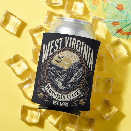 Rafraîchisseur Pour Canette Retro West Virginia (Été in situ)