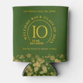 Rafraîchisseur Pour Canette Réunion de classe de l'école Green & Gold (Devant)