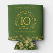 Rafraîchisseur Pour Canette Réunion de classe de l'école Green & Gold (Dos)