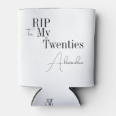 Rafraîchisseur Pour Canette RIP 20s 30e fête d'anniversaire minimal (Devant)